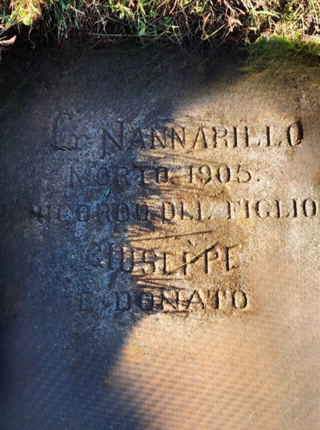 3 Grave stone, Lr Nannariello, Died 1905, Mt Calvary Cemetery, White Plains, New York