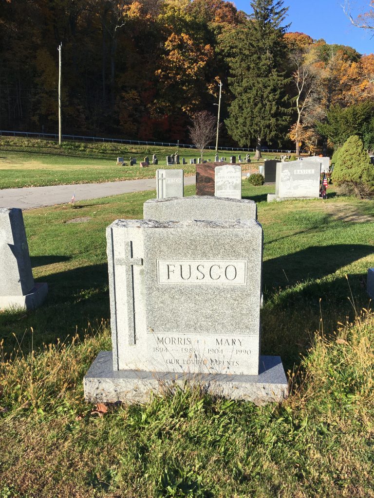 8 Morris Fusco, Mary Fusco, Tombstone, Mt. Calvary Cemetery, White Plains, New York